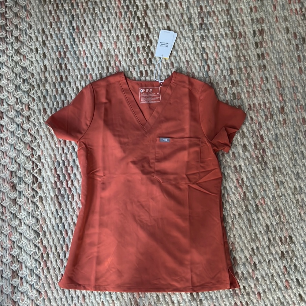 Figs Catarina Top in Terracotta
